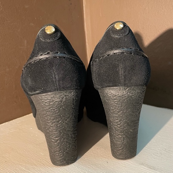 Michael Kors Suede Wedge Loafers - Picture 4 of 8